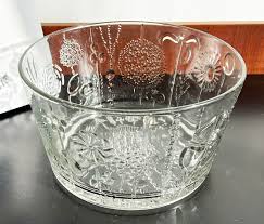 Large Vintage Oiva Toikka "Flora" Glass Bowl for Iittala ...