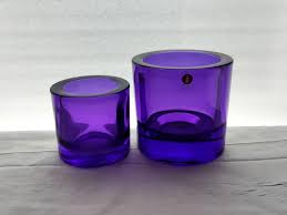 Iittala: One Large Lilac KIVI Votive, Produced by Marimekko ...