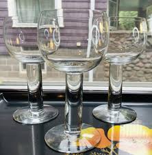 1970's Mid Mod Sweden Column Wine Glass Thick Stem 8 OZ Orrefors Crystal Set-4 | eBay