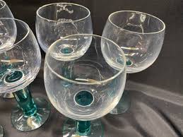 Set of 10 ~ Nuutajärvi Mondo Vintage Wine Glass Hand Blown ~ Finland ~ 6" Tall | eBay