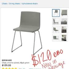 IKEA Bernhard chair (chrome plated, Mjuk green) for Sale in ...