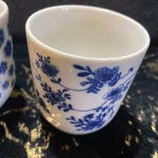 Set of 4 IKEA Entusiasm Blue & White Ceramic Porcelain Tea ...
