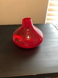 Beautiful Hand Blown Red Vase | eBay