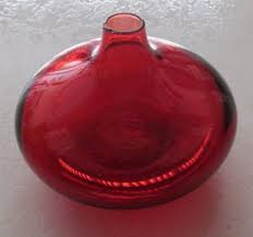 FIERY Red Hand-blown Bulbous Shaped Display Solid Glass - Etsy
