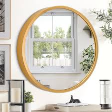 Amazon.com: JJUUYOU 20 inches Round Wall Mirror, Gold Metal ...