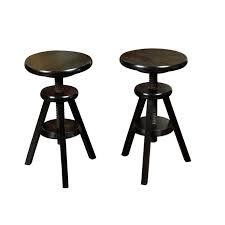 Pair of 1920s American Adjustable Artist's Stools with Black ...