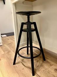 New IKEA DALFRED Black Bar Stool 24 ¾-29 ⅛ " (63-74 cm ...