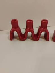 Wavy Taper Candle Holder Mauve Set of 2 Ceramic - Etsy Israel