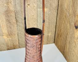 Vintage Japanese Ikebana Bamboo Basket - Antique Handwoven ...