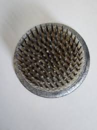 Vintage Metal Flower Floral Frog 2" x .75" Round Sharp Spikes Arrangement Tool | eBay