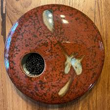 Ikebana Ceramic Flower Frog, Signed — Green Witch Vintage & Handmade