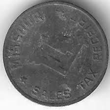 Missouri Sales Tax Receipt Token, 1 Mill (1/10¢), Metal ...