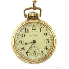 Circa 1910 10K Gold Filled 21J Railroad Pocket Watch & Fob ...