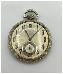 Hampden 14K GF Monogrammed Pocket Watch. For Sale at Ruby Lane
