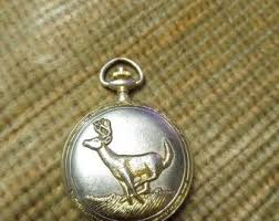 Vtg Majesti Quartz Gold Tone Pocket Watch Deer - Etsy