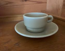 Vintage Slag Glass Demi Cup and Saucer - Etsy