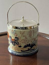 Imari Pattern Biscuit Barrel | Chairish