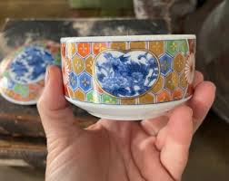 Vintage Otagiri Asian Round Ceramic Trinket Box - Etsy