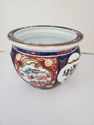 Vintage Mid Century MCM Gold Imari Japan Hand-Painted 4" Porcelain Planter | eBay