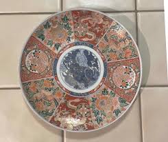 Antique Japanese Imari Charger Plate 16" Meiji Period C1900 Flower Dragon Animal | eBay