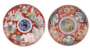 Lot - Two Japanese Imari Porcelain Chargers