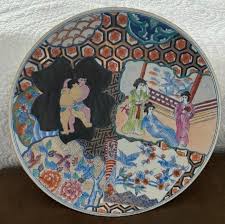 Rose medallion Asian Antique Hand Painted Gold Gilt ...