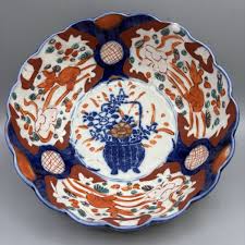 Antique Japanese Imari Bowl Porcelain Round Scalloped Edges Pedestal 7" x 3” | eBay