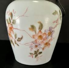 MOUNT WASHINGTON PAIRPOINT VICTORIAN GLASS HAND PAINTED BISCUIT CRACKER JA | eBay