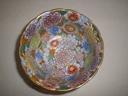 Exquisite Antique Japanese Kutani 1000 Thousand Flowers or Millefiori Compote or Footed Bowl SIGNED 4 1/2" X 5 34" EUC!!! - Etsy