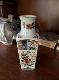 Miyako Porcelain Vase Imari Ware Handcrafted Bamboo and ...
