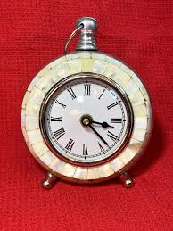 Vintage Quartz 6" Desk Clock - Tile Faced - Stopwatch Shaped ...