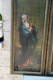 Antique rare religious XXL wall Triptych Wood carved christ ...