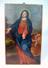 Sacred Painting Icon About 1820 Madonna Maria Image | eBay