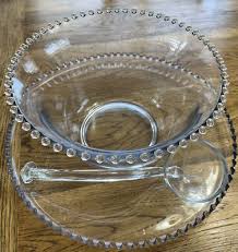 Imperial Candlewick Punch Bowl and Underplate | eBay