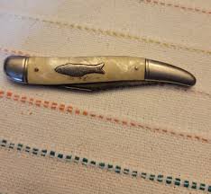 Vintage Imperial 1 Blade Folding Pocket Fishing Knife Mother of Pearl Fish Knife | eBay