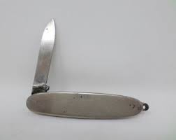 Vintage Metal Handle Pocket Knife - 1950s Collectable ...