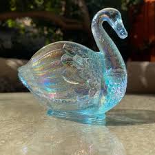 Vintage Imperial Glass Co. Lenox Ice Blue Carnival Glass ...