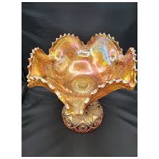Imperial Glass Marigold "Twins" Fruit Bowl. For Sale at Ruby Lane