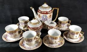 Antique Japan Hand Painted 15 Piece Imperial Nippon Tea Set ...