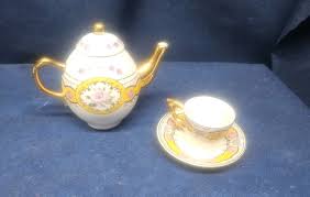 Vintage Imperial Porcelain Mini Teapot With Lid & Matching ...