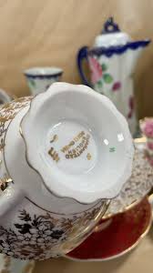 Lot - Bone China cups and saucers, Teapots, Waterford,