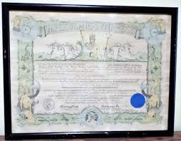 1951 Imperivm Neptvni Regis Certificate USS Albany Signed Navy Admiral JH Sides | eBay Australia