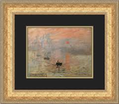 Claude Monet Impression at Sunrise Custom Framed Print | eBay