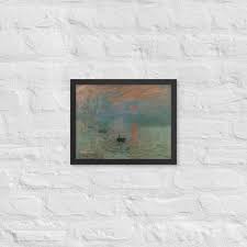 Claude Monet Impression Sunrise Framed Poster Impression ...