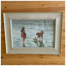 Van Bercn, Children Playing With Toy Sailboat Coastal ...