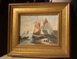 Original Authentic Oil Canvas painting signed Marcel ...