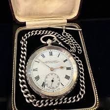 KENDAL & DENT SILVER ENGLISH POCKET WATCH WITH CHAIN ...