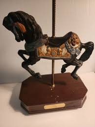 Vintage Ceramic Horse Carousel Music Box Parade By Impulse ...