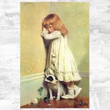 In Disgrace by Charles Burton Barber, Vintage Art Poster ...