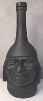 GARRAFA PERUANA EM VIDRO NA TONALIDADE PRETA - PISCO -